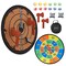 Best Choice Products Large Double-Sided Dart Board, Sticky Ball Axe Star Throwing Game for Kids, Adults w/ Carrying Case